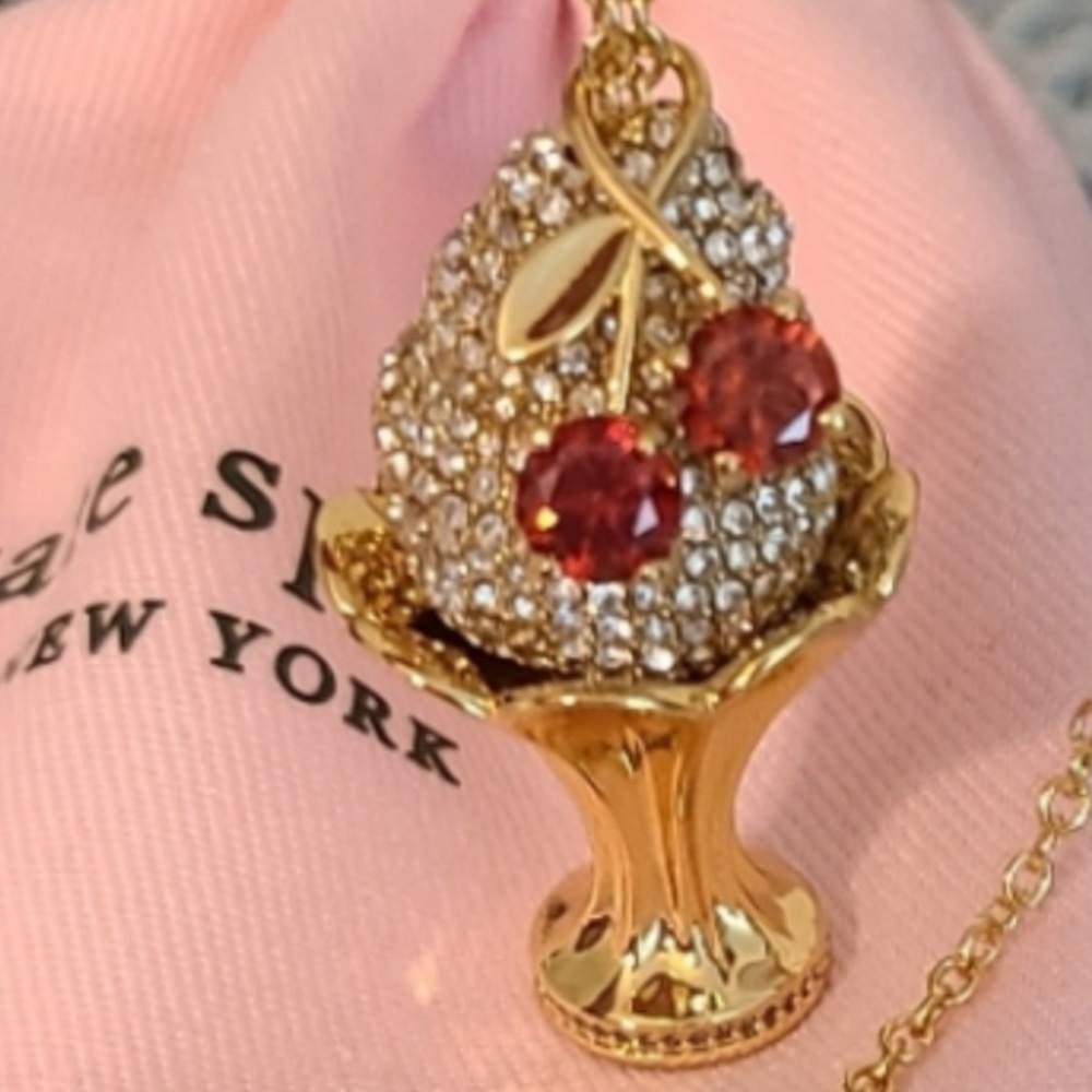 New Kate Spade ice cream sundae pendant necklace - Picture 15 of 17